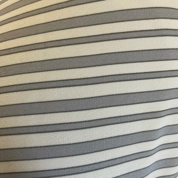 J. McLaughlin Sophia Dress Stripes White Gray Black Medium - Picture 8 of 10